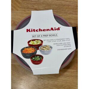 Kitchenaid‎ RED GRAY & WHITE Mixing Bowls a Set of 4 model # K ES176OSA6W